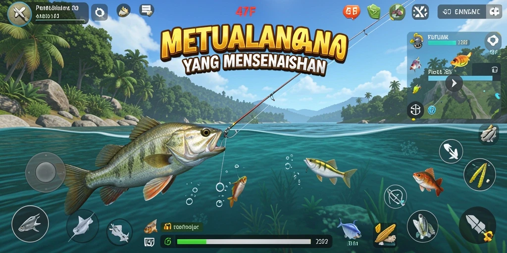 Screenshot 47F menampilkan aksi memancing yang seru dan grafis yang menawan.