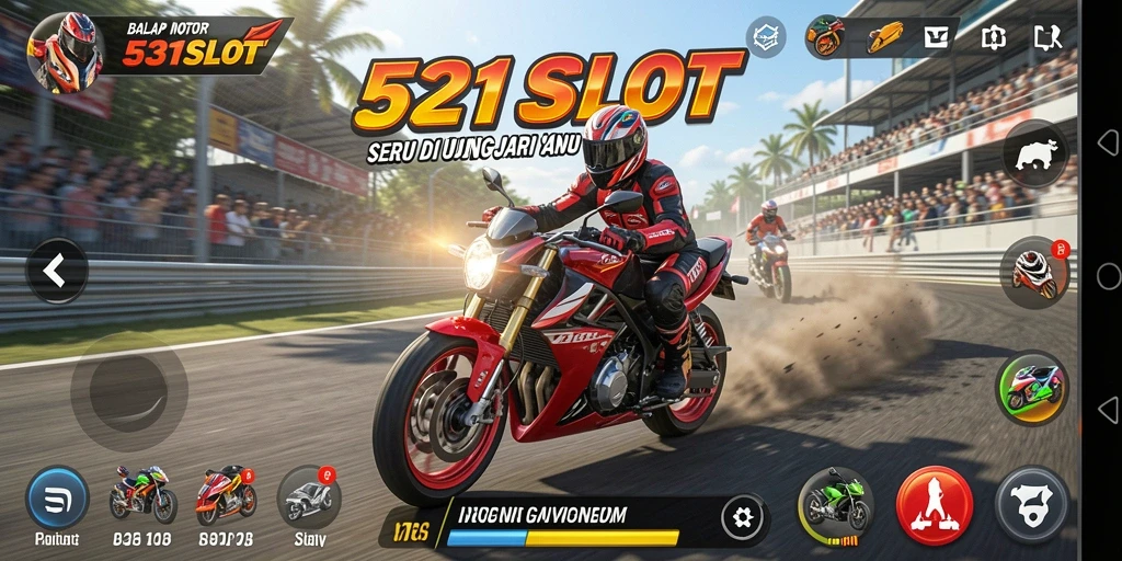 Tampilan seru gameplay balap motor di 531SLOT.