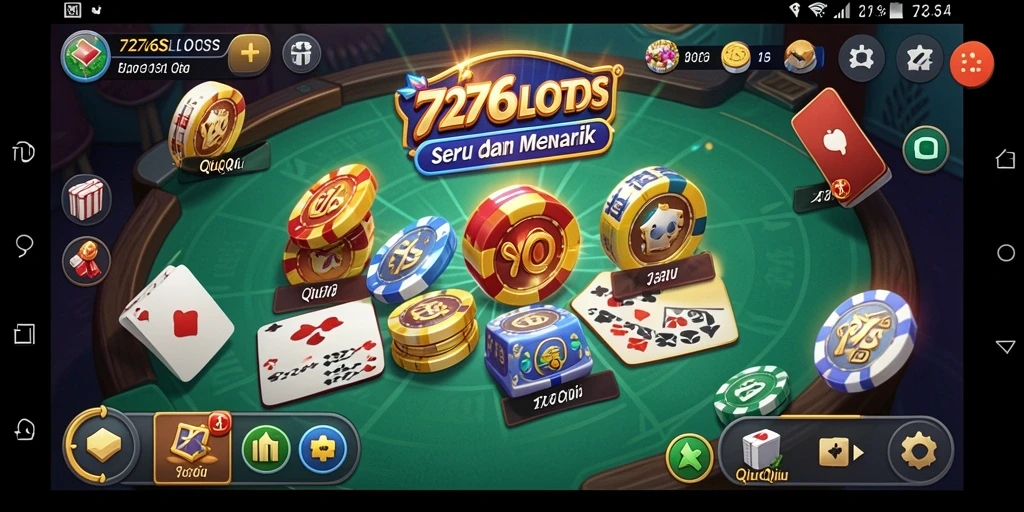Gameplay seru QiuQiu di 7276SLOTS dengan nuansa kompetitif.