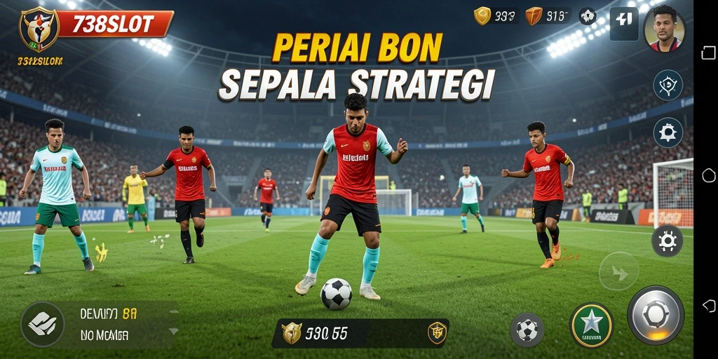 Tampilan pertandingan sepak bola yang seru dan mendebarkan di 738SLOT.