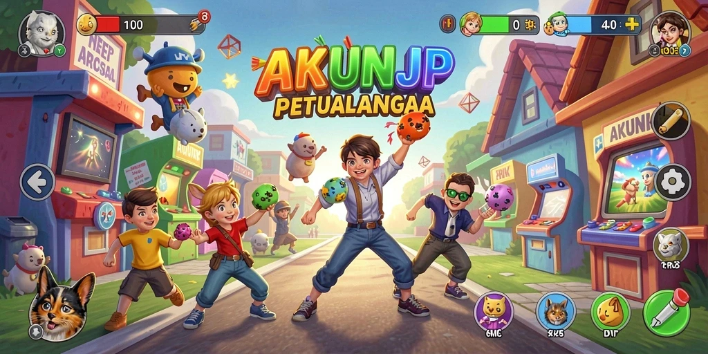 Menampilkan gameplay seru dan karakter unik dalam AKUNJP.