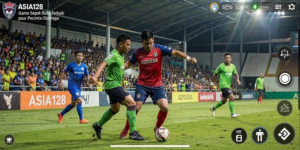 Tampilan gameplay menarik dari ASIA128 dengan aksi sepak bola seru.