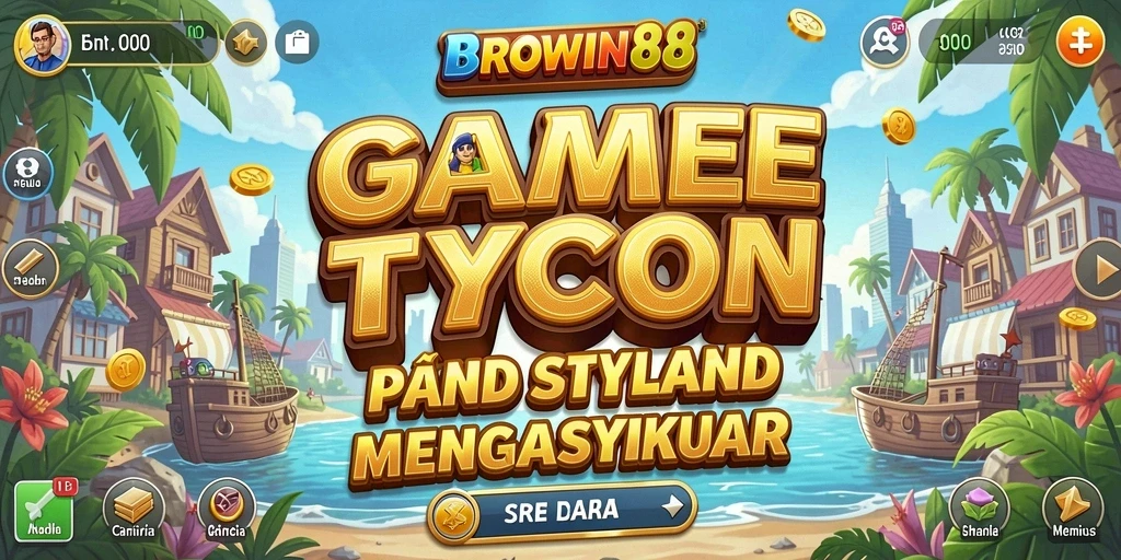 Tangkapan layar gameplay BROWIN88 menunjukkan keseruan bisnis Tycoon.