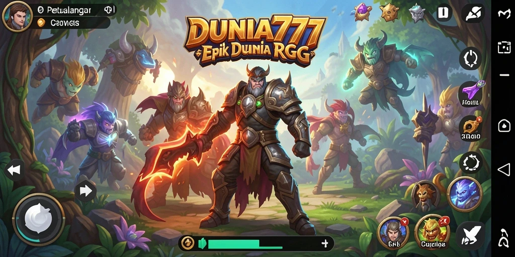 Screenshot gameplay DUNIA777 menampilkan petualangan seru dalam RPG.