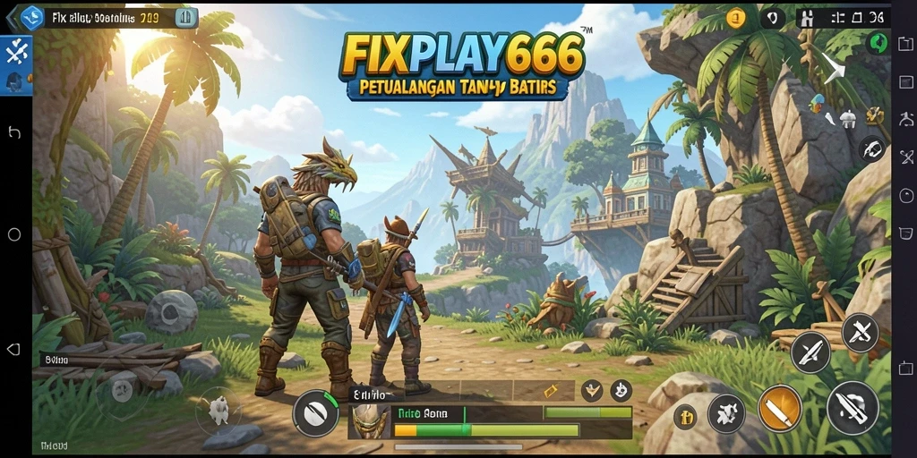 Gameplay FIXPLAY666 yang menampilkan dunia terbuka yang luas dan dinamis.