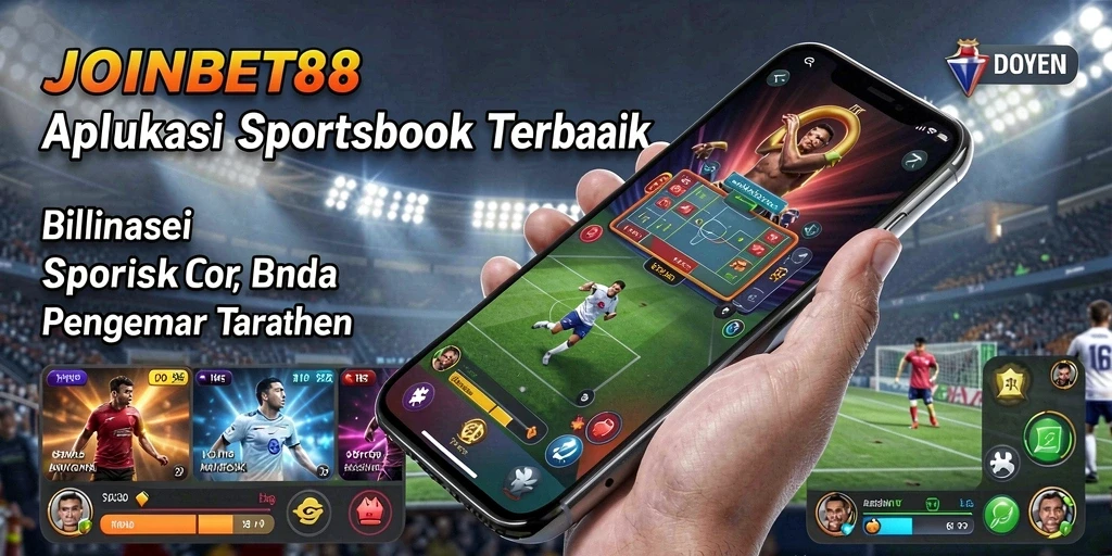 Screenshot utama JOINBET88 menampilkan antarmuka taruhan olahraga yang menarik.
