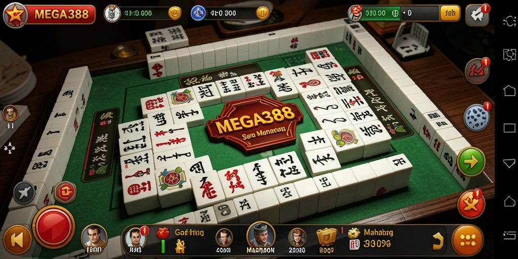 Tampilan gameplay seru dalam permainan Mahjong MEGA388.