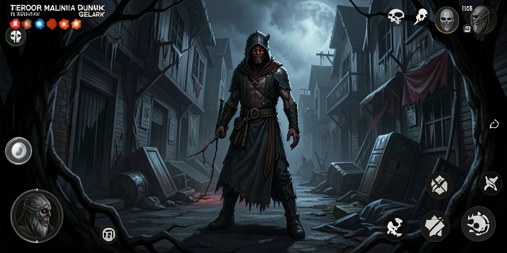 Tangkapan layar gameplay horor dari OLX128 yang seram.