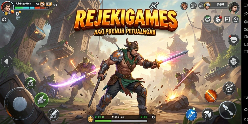Tampilan gameplay seru dan mendebarkan di REJEKIGAMES