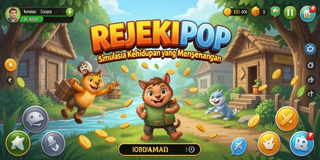 Tampilan menarik dari gameplay dan interaksi sosial di REJEKIPOP.