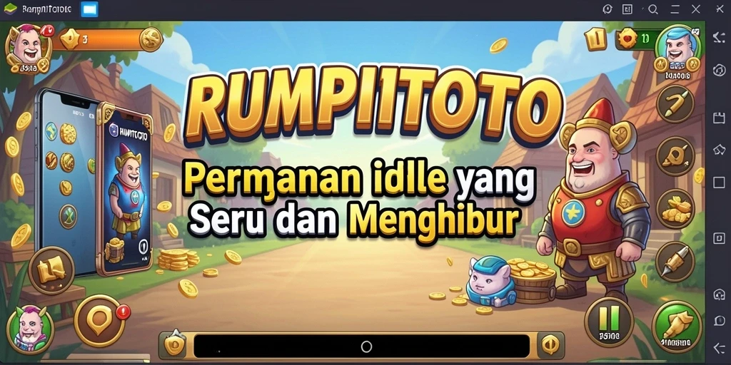 Screenshot utama RUMPITOTO menampilkan gameplay Idle yang menarik dan seru.