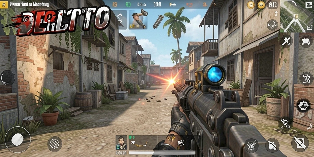Tampilan seru gameplay SELTOTO dalam pertempuran TPS.