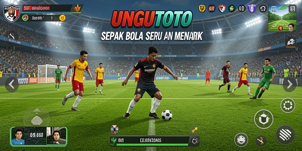 Tampilan gameplay seru di UNGUTOTO dengan aksi menarik di lapangan.