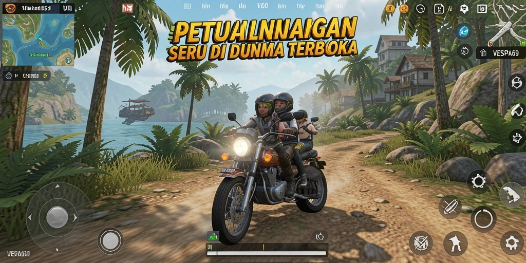 Gameplay seru dalam dunia terbuka VESPA69.