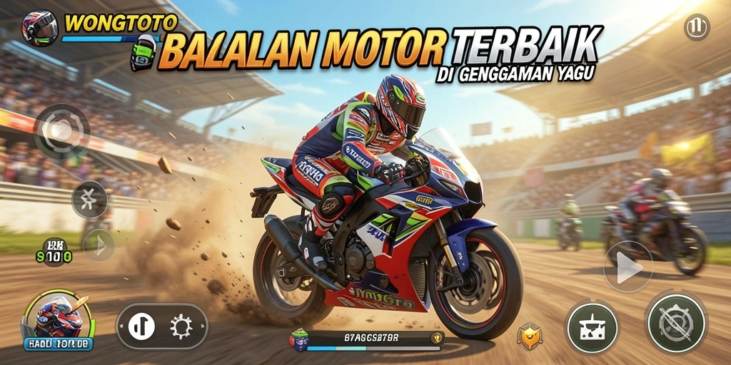 Gameplay seru balapan motor di WONGTOTO.