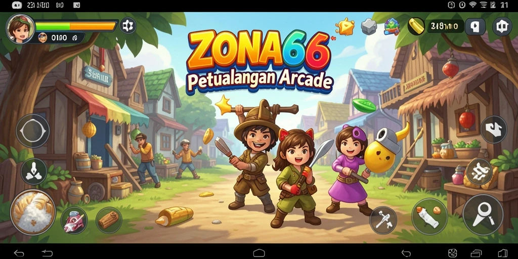 Tampilan gameplay seru dan menantang di ZONA66.