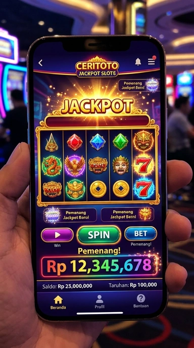 Tampilan utama aplikasi ceritoto dengan berbagai pilihan kategori.
